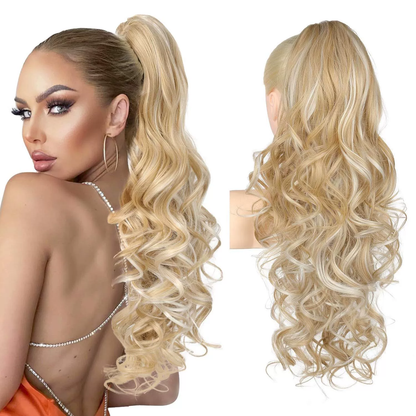 💜Zeitlich begrenzte Aktion 50 % Rabatt💜Clip-on-Haarverlängerung für welligen Pferdeschwanz