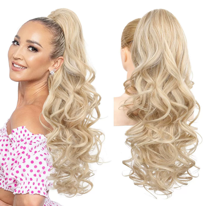 💜Zeitlich begrenzte Aktion 50 % Rabatt💜Clip-on-Haarverlängerung für welligen Pferdeschwanz