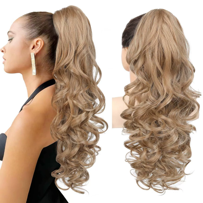 💜Zeitlich begrenzte Aktion 50 % Rabatt💜Clip-on-Haarverlängerung für welligen Pferdeschwanz