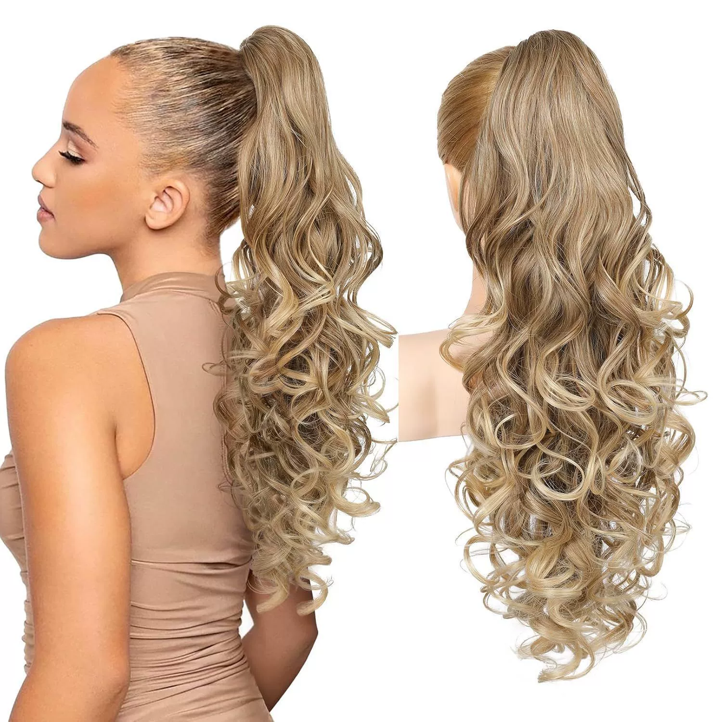 💜Zeitlich begrenzte Aktion 50 % Rabatt💜Clip-on-Haarverlängerung für welligen Pferdeschwanz
