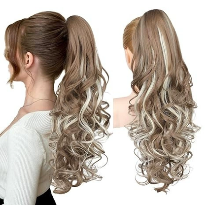 💜Zeitlich begrenzte Aktion 50 % Rabatt💜Clip-on-Haarverlängerung für welligen Pferdeschwanz