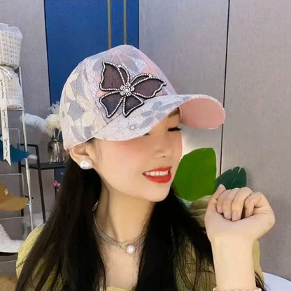 🧢 59% RABATT! 🦋 Mesh-Diamant-Schmetterling-Baseballkappe – Atmungsaktiv, Verstellbare Passform & Perfekt Für Einen Leichten, Trendigen Look ☀️