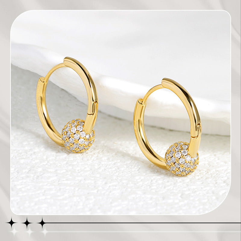 💎 Schmuck-Special: 1+1 gratis! ✨ Goldene Kugelohrringe – Elegant, verspielt & immer passend 👗🎉