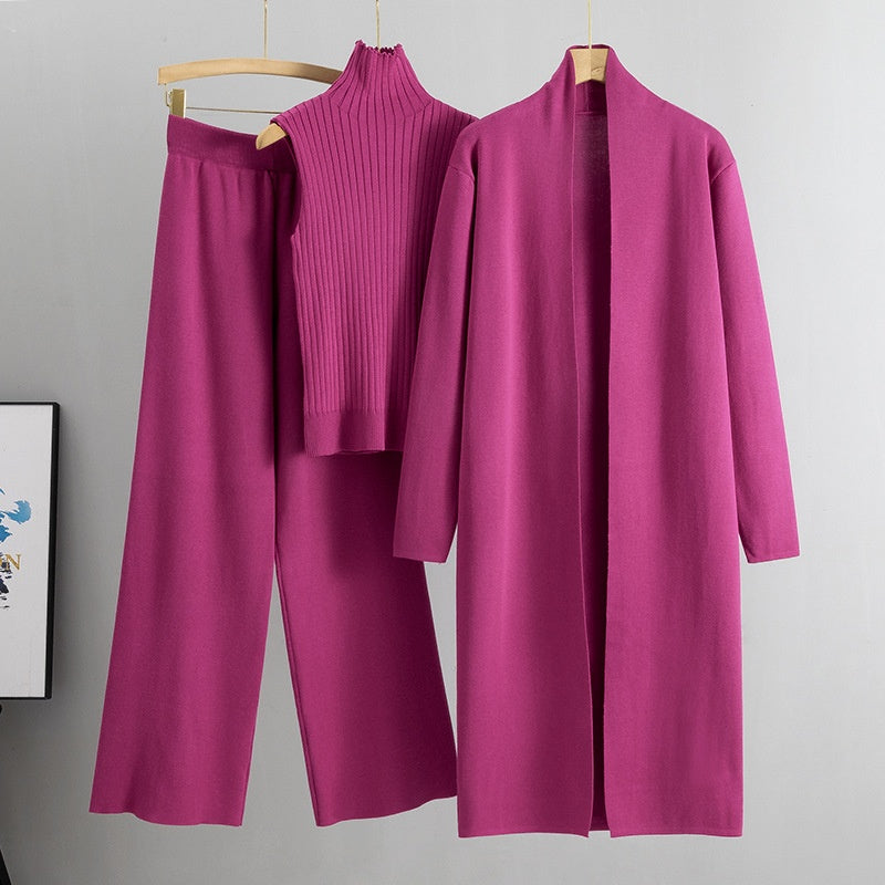 ⏳Begrenzte Zeit 50% Rabatt💥3-teiliges Set - Herbstliche ärmellose Weste & Strickjacke & Hose