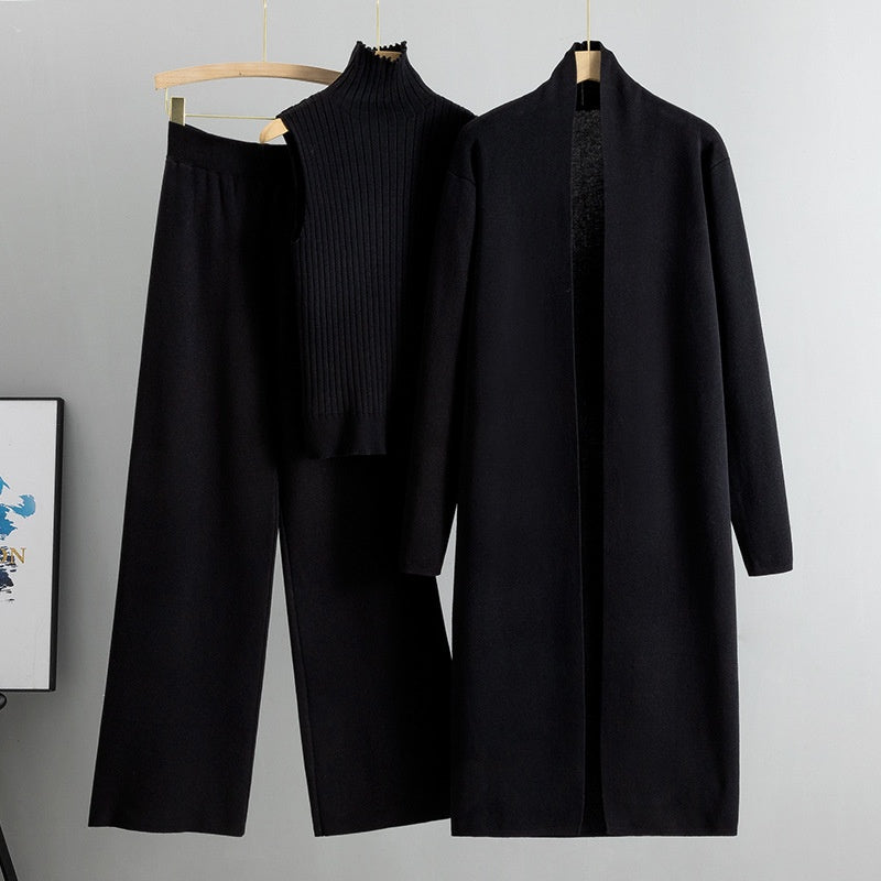 ⏳Begrenzte Zeit 50% Rabatt💥3-teiliges Set - Herbstliche ärmellose Weste & Strickjacke & Hose