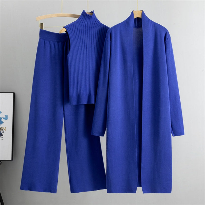 ⏳Begrenzte Zeit 50% Rabatt💥3-teiliges Set - Herbstliche ärmellose Weste & Strickjacke & Hose