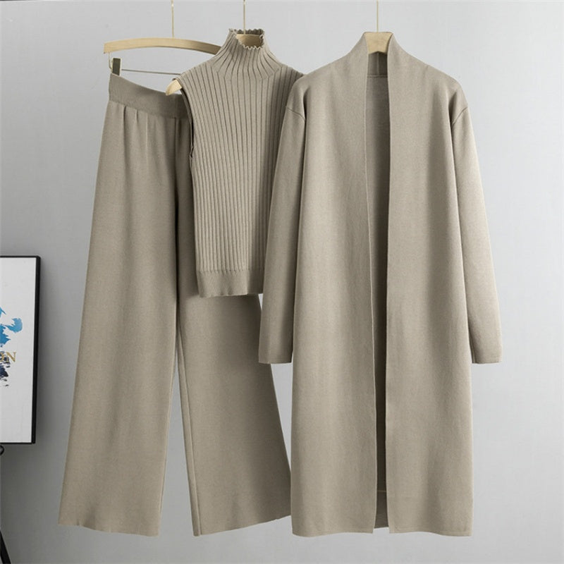 ⏳Begrenzte Zeit 50% Rabatt💥3-teiliges Set - Herbstliche ärmellose Weste & Strickjacke & Hose