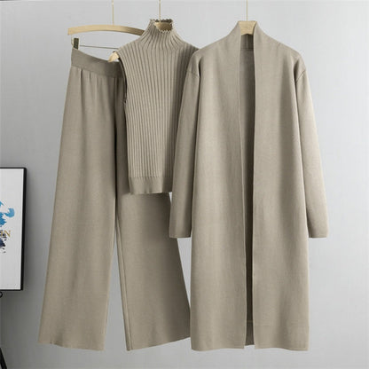 ⏳Begrenzte Zeit 50% Rabatt💥3-teiliges Set - Herbstliche ärmellose Weste & Strickjacke & Hose