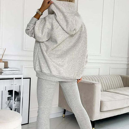 ⏳Zeitlich begrenztes Sonderangebot €33,98⏰Lässiger und bequemer Sweatshirt-Anzug mit Kapuze