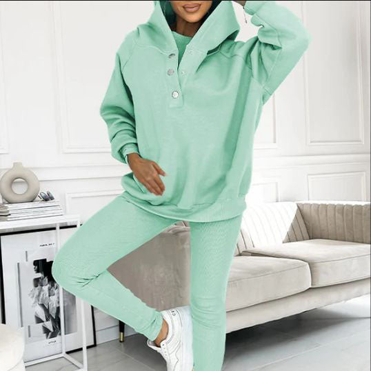 ⏳Zeitlich begrenztes Sonderangebot €33,98⏰Lässiger und bequemer Sweatshirt-Anzug mit Kapuze