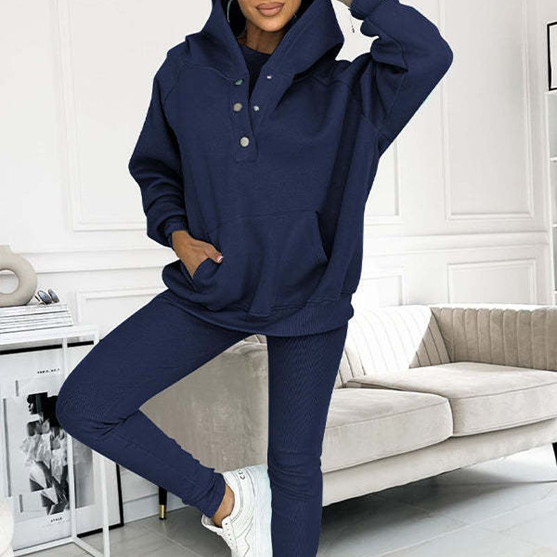 ⏳Zeitlich begrenztes Sonderangebot €33,98⏰Lässiger und bequemer Sweatshirt-Anzug mit Kapuze