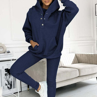 ⏳Zeitlich begrenztes Sonderangebot €33,98⏰Lässiger und bequemer Sweatshirt-Anzug mit Kapuze