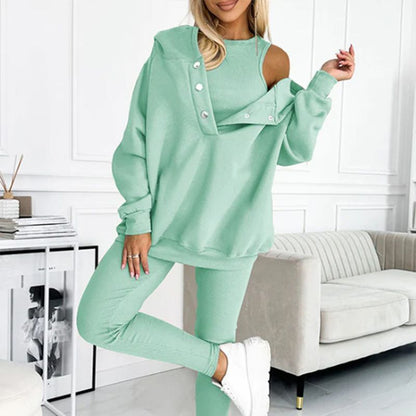 ⏳Zeitlich begrenztes Sonderangebot €33,98⏰Lässiger und bequemer Sweatshirt-Anzug mit Kapuze