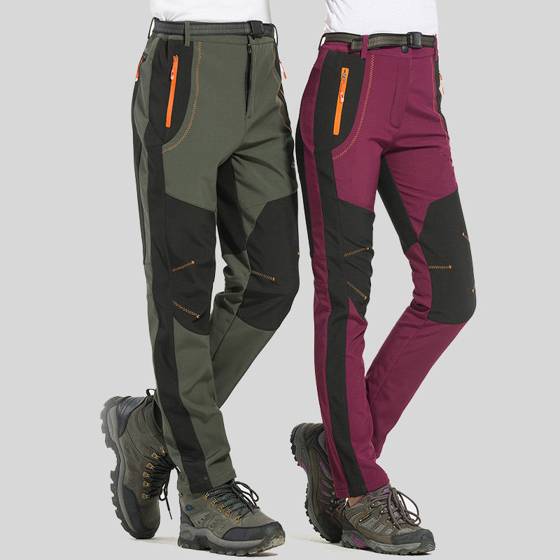 Winddichte, wasserdichte, warme Wanderhose mit elastischem Bund