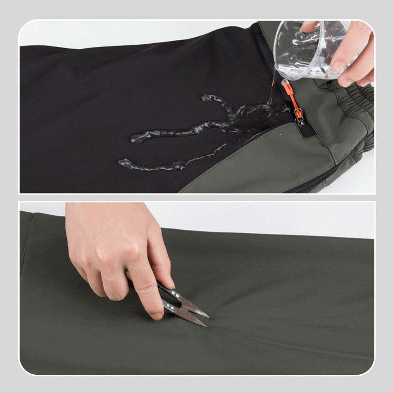 Winddichte, wasserdichte, warme Wanderhose mit elastischem Bund