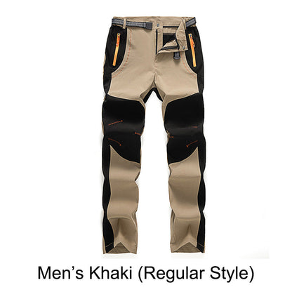 Winddichte, wasserdichte, warme Wanderhose mit elastischem Bund