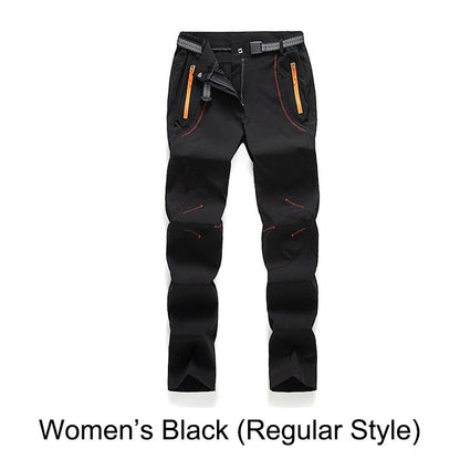 Winddichte, wasserdichte, warme Wanderhose mit elastischem Bund