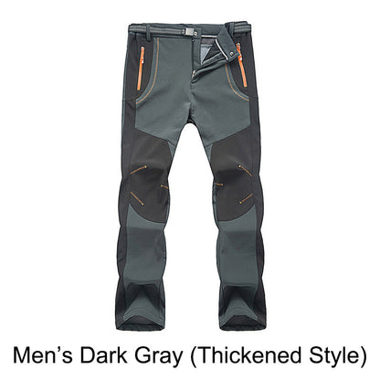 Winddichte, wasserdichte, warme Wanderhose mit elastischem Bund