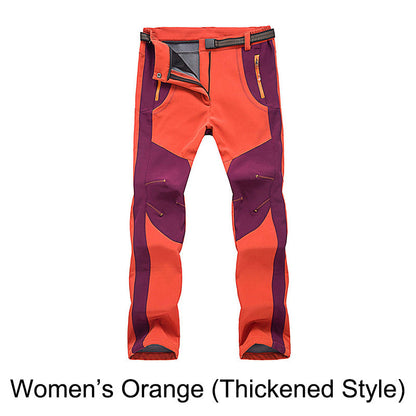 Winddichte, wasserdichte, warme Wanderhose mit elastischem Bund