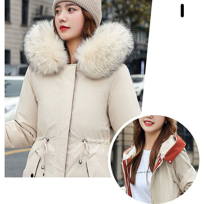 ✨Damen Winterparka mit Kapuze und warmem Fellkragen