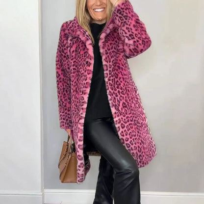 ✨49 % Rabatt💖 Damenjacke in Leopardenoptik, mittellang✈️ versandkostenfrei