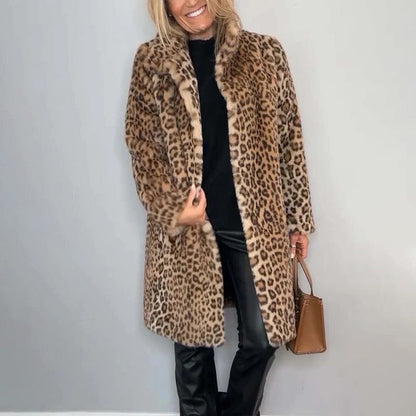 ✨49 % Rabatt💖 Damenjacke in Leopardenoptik, mittellang✈️ versandkostenfrei