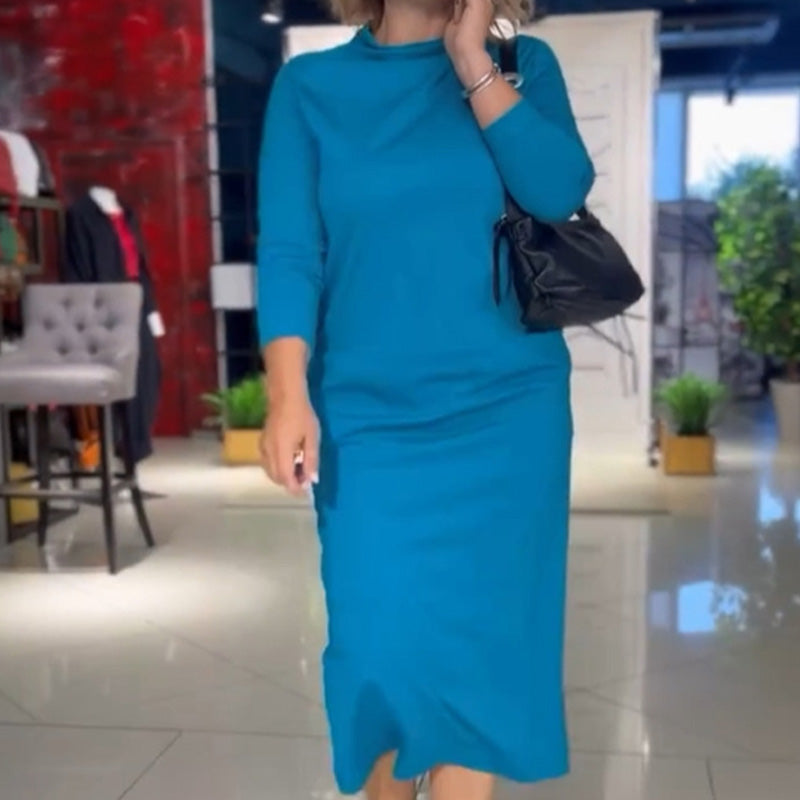 🎁Damen-Spitzhals-Kleid mit Taschen