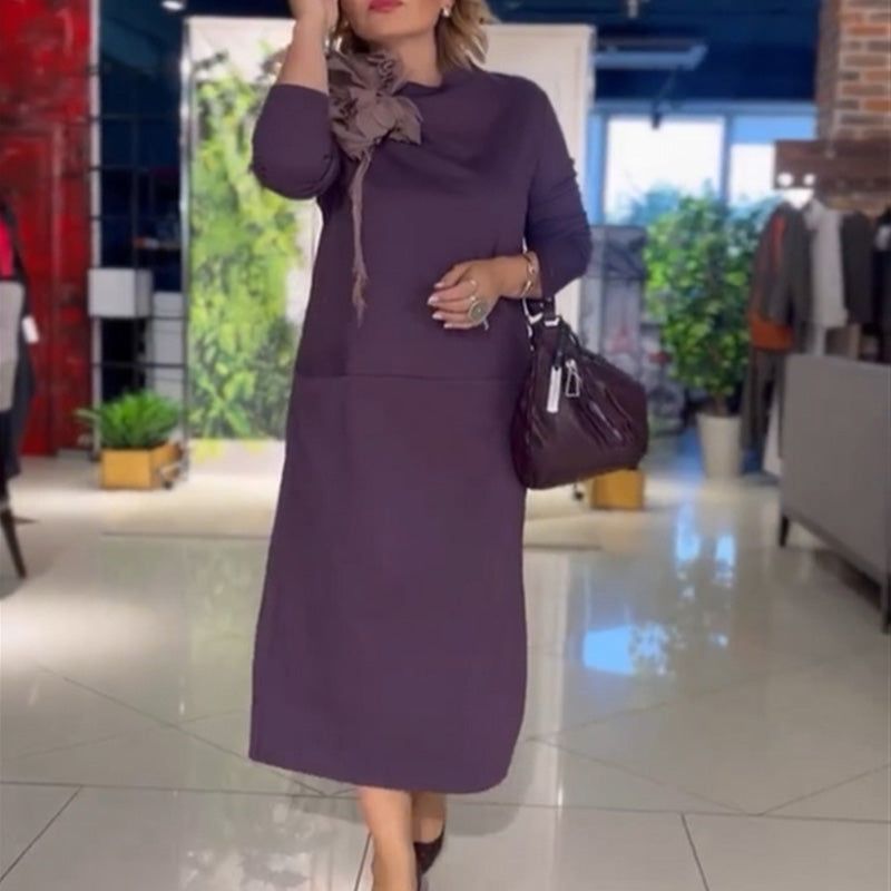 🎁Damen-Spitzhals-Kleid mit Taschen