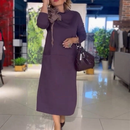 🎁Damen-Spitzhals-Kleid mit Taschen