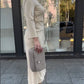 ⏳Zeitlich begrenzter 50% RABATT⏰ Langarmkleid mit Rundhalsausschnitt, gerafftem Saum an der Taille
