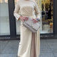 ⏳Zeitlich begrenzter 50% RABATT⏰ Langarmkleid mit Rundhalsausschnitt, gerafftem Saum an der Taille