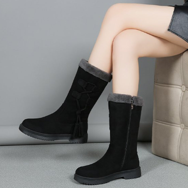 Letzte Chance: Winterschlussverkauf 🛍️✨ Warme Damenstiefel mit seitlichem Reißverschluss