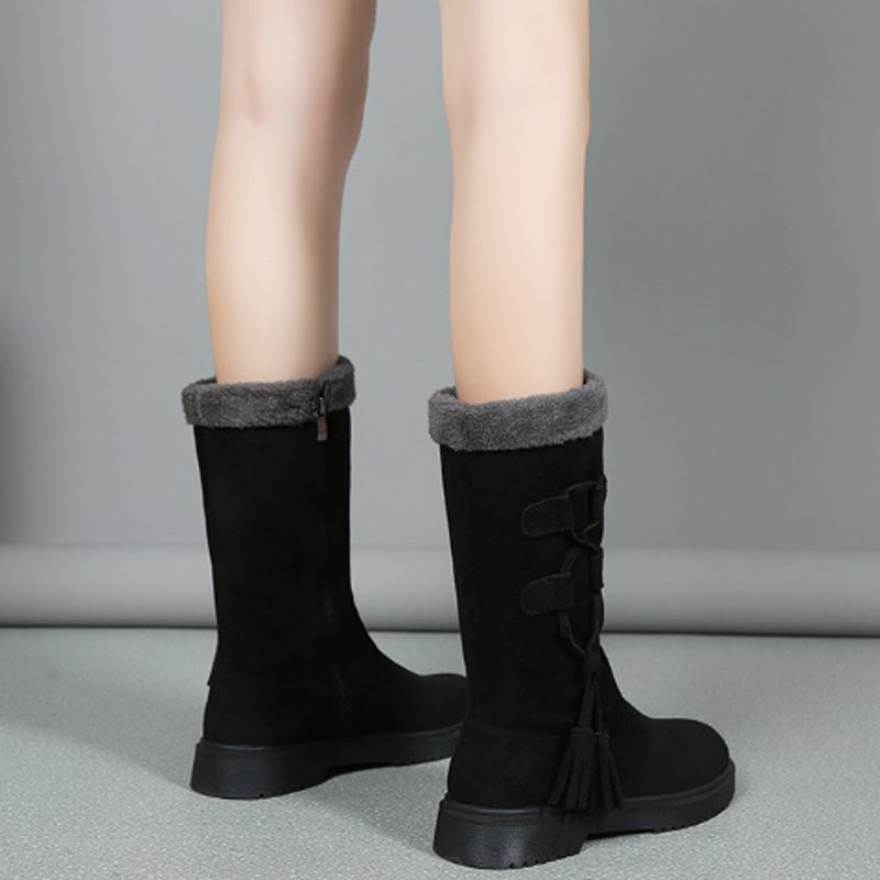 Letzte Chance: Winterschlussverkauf 🛍️✨ Warme Damenstiefel mit seitlichem Reißverschluss