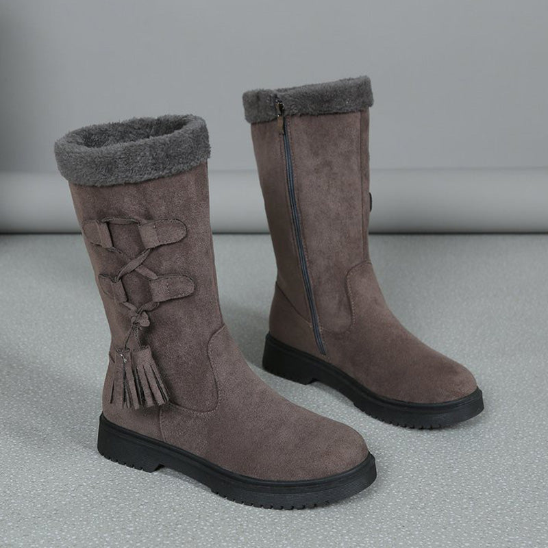 Letzte Chance: Winterschlussverkauf 🛍️✨ Warme Damenstiefel mit seitlichem Reißverschluss