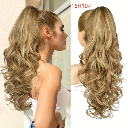 💜Zeitlich begrenzte Aktion 50 % Rabatt💜Clip-on-Haarverlängerung für welligen Pferdeschwanz