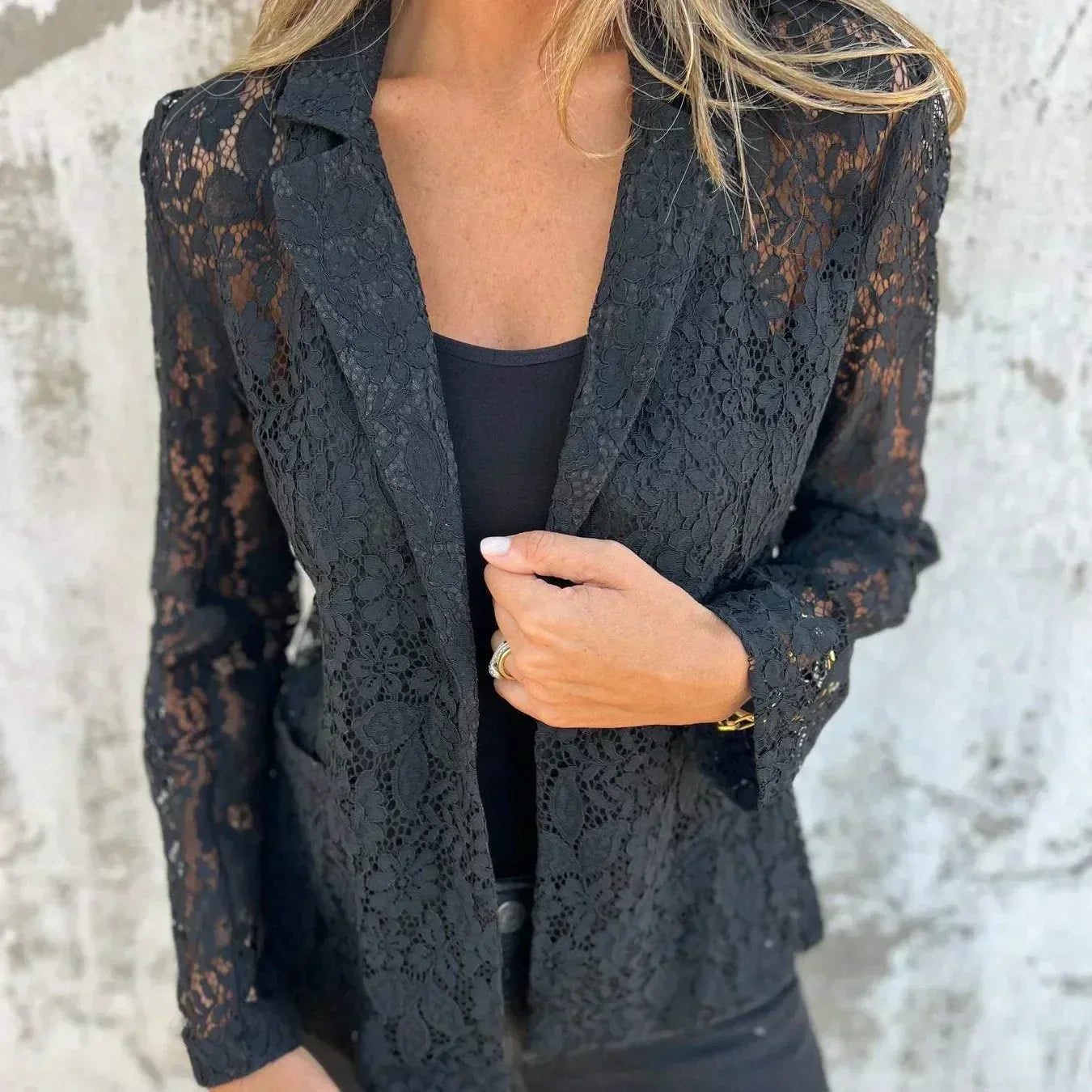 All-Over Spitze Mesh Blazer🔥🔥Elegant, ohne Ihre Persönlichkeit zu verlieren