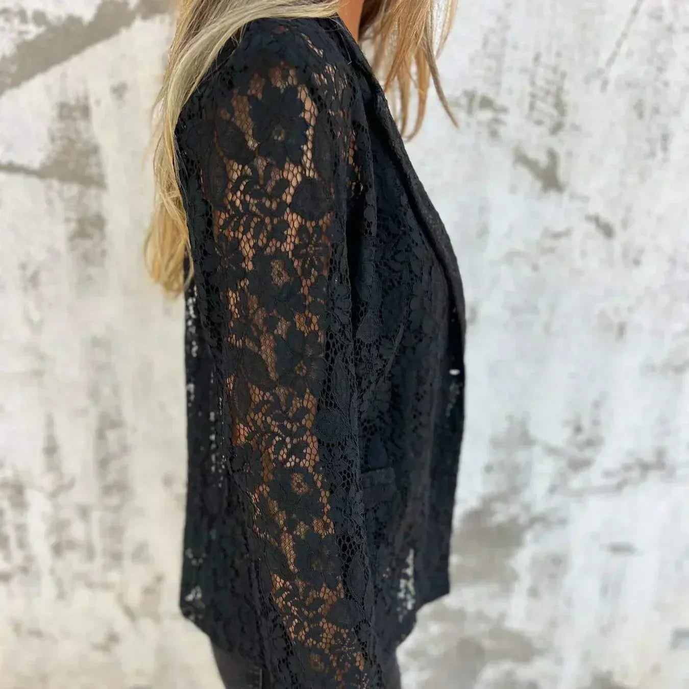 All-Over Spitze Mesh Blazer🔥🔥Elegant, ohne Ihre Persönlichkeit zu verlieren