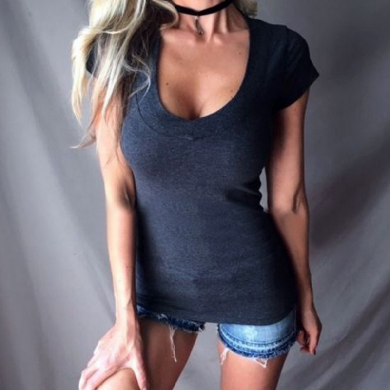 ✨1 kaufen, 1 gratis💥Damen Sommer Tief V-Ausschnitt Slim Tops