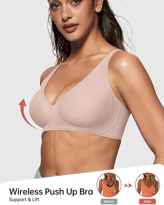 ⏳LIMITED: 2+1 gratis 🎁 Nahtloser Push-up-BH – tiefe V-Form, bügellos ✨ | TOP 2025