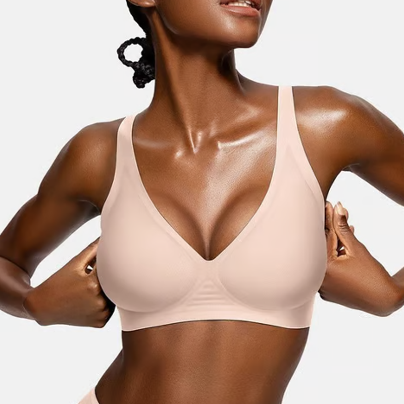 ⏳LIMITED: 2+1 gratis 🎁 Nahtloser Push-up-BH – tiefe V-Form, bügellos ✨ | TOP 2025
