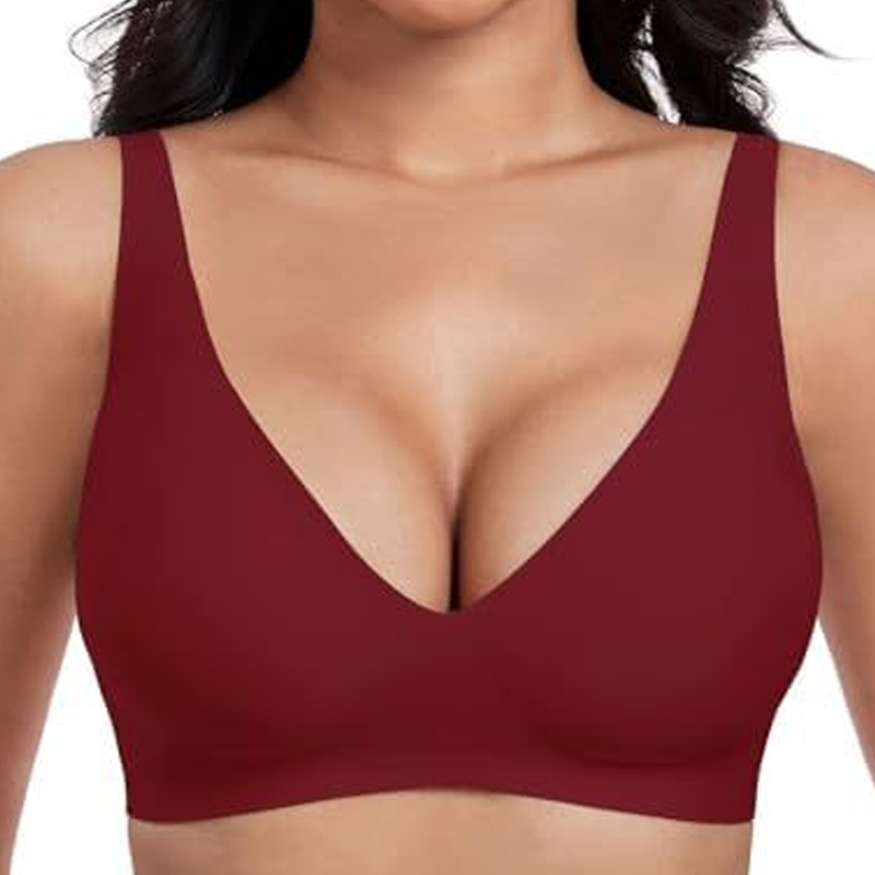 ⏳LIMITED: 2+1 gratis 🎁 Nahtloser Push-up-BH – tiefe V-Form, bügellos ✨ | TOP 2025