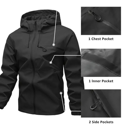 🔥 Wenige auf Lager – 50 % Rabatt! Leichte Übergangsjacke mit Taschen – bequeme Passform, wind- & wasserabweisend – perfekt für Frühling, Herbst & milde Wintertage 🧥💨🌦️
