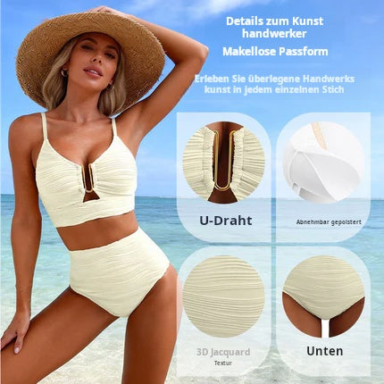 💥Strand-Hit✨Damen Push-Up Bikini mit hoher Taille