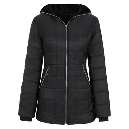 ❄️ LETZTER TAG IM ANGEBOT - 50% RABATT 💖 Damen Kapuzen-Mantel mit Plüschfutter