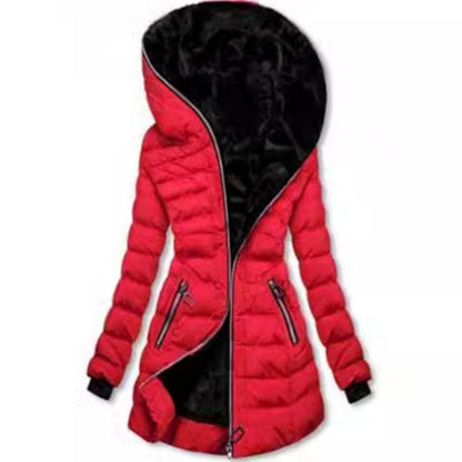 ❄️ LETZTER TAG IM ANGEBOT - 50% RABATT 💖 Damen Kapuzen-Mantel mit Plüschfutter