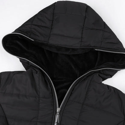 ❄️ LETZTER TAG IM ANGEBOT - 50% RABATT 💖 Damen Kapuzen-Mantel mit Plüschfutter