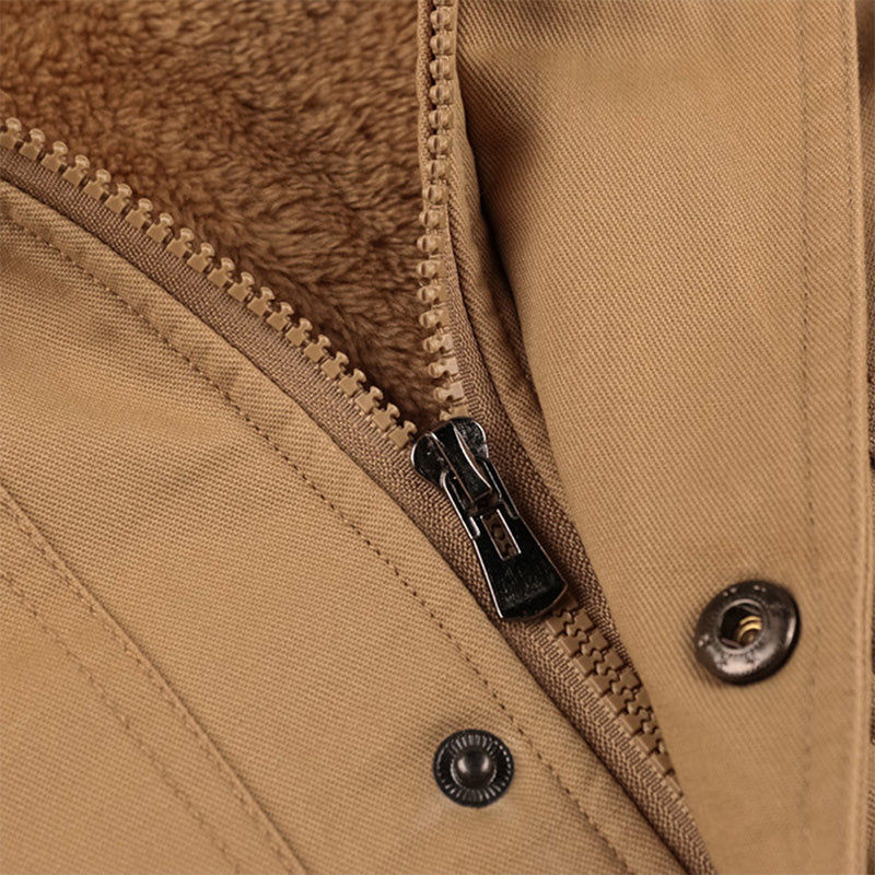 🔥 LETZTER TAG AKTION - 50 % RABATT 🔥 Herren-Winterkapuzenjacke aus Baumwolle mit Militärstil und Kordelzug - Komfort und Stil vereint
