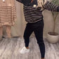Casual two-piece striped sports sets