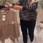 Casual two-piece striped sports sets
