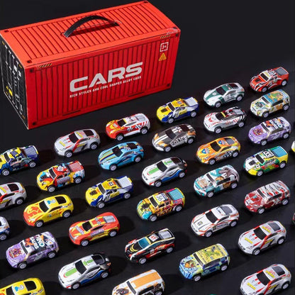 🎅Weihnachtsaktion 50% RABATT🎁48 Mini-Rückziehautos mit eingebautem Garagenset